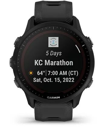 Умные часы Garmin Forerunner 955 с черным ремешком
